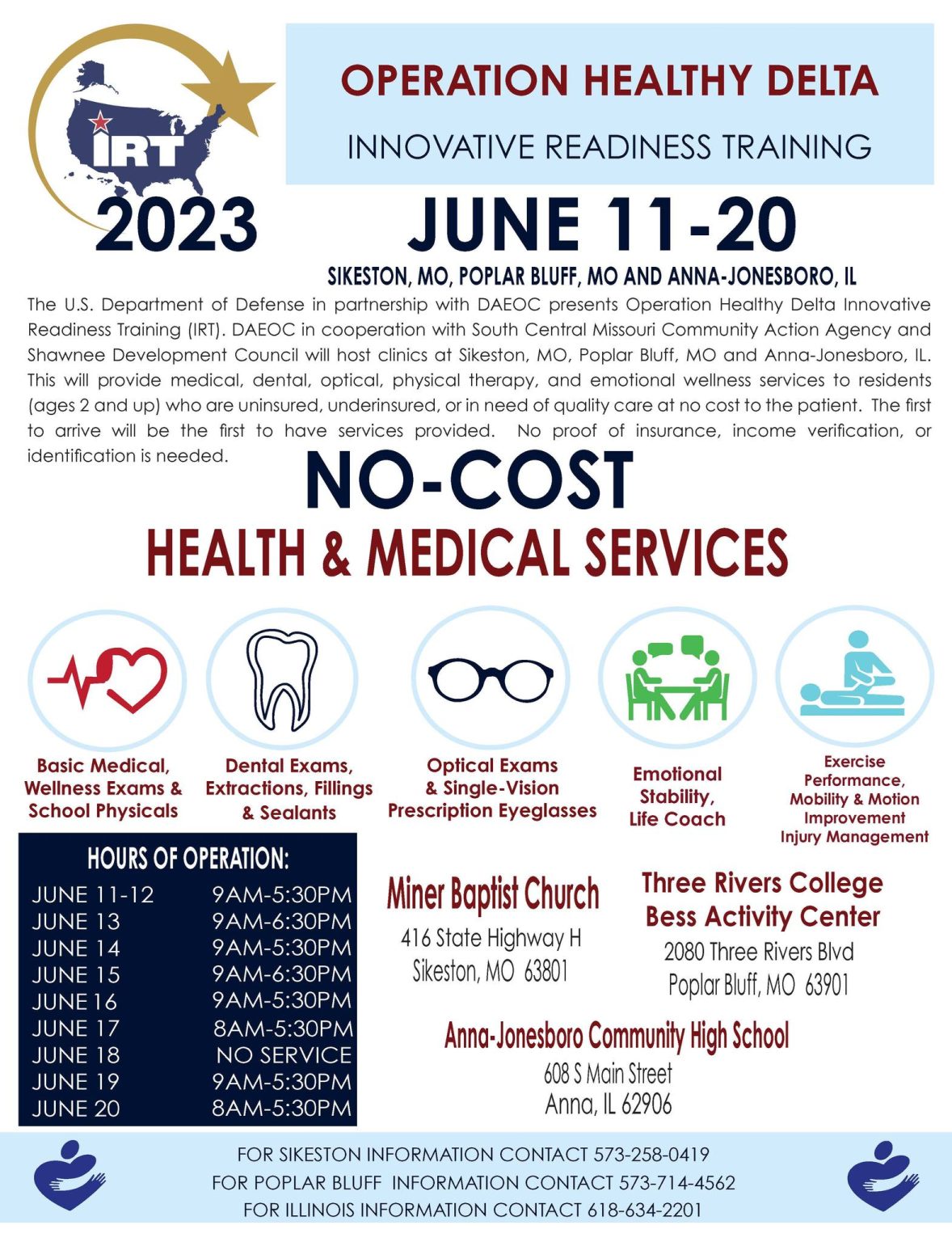 Operation Healthy Delta IRT Event South Central Missouri Community